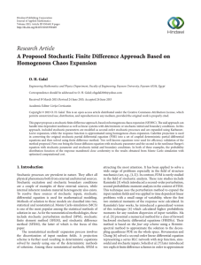 Research Article A Proposed Stochastic Finite Difference Approach Based on