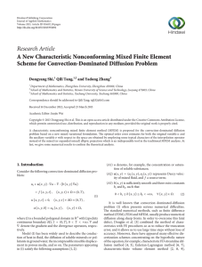 Research Article A New Characteristic Nonconforming Mixed Finite Element