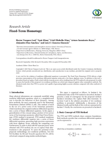 Research Article Fixed-Term Homotopy