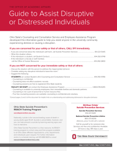Guide to Assist Disruptive or Distressed Individuals
