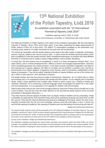 13 National Exhibition of the Polish Tapestry, Łódź 2016 th