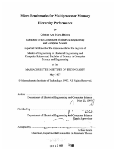 Micro Benchmarks  for Multiprocessor Memory Hierarchy Performance