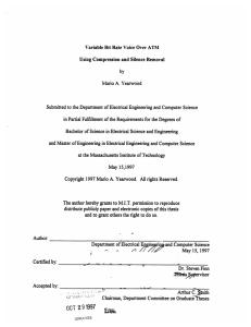ATM Using Compression  and Silence  Removal Mario  A. Yearwood