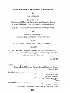 The  Generalized  Document  Summarizer