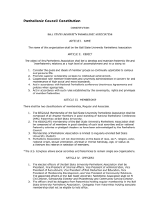 Panhellenic Council Constitution