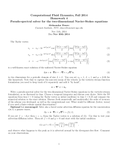 Computational Fluid Dynamics, Fall 2014 Homework 4
