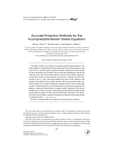 Accurate Projection Methods for the Incompressible Navier–Stokes Equations David L. Brown,∗ Ricardo Cortez,