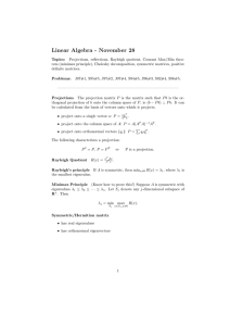 Linear Algebra - November 28