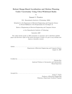 Robust Range-Based Localization and Motion Planning Under Uncertainty Using Ultra-Wideband Radio