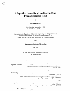 from an Enlarged Head Adaptation to Auditory  Localization  Cues