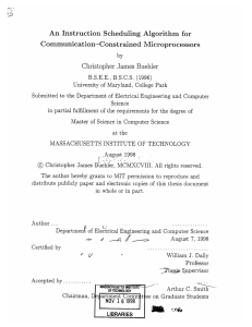 An  Instruction  Scheduling  Algorithm  for