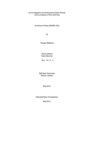 An Investigation of Combinatorial Game Theory An Honors Thesis (HONRS 499)
