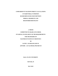COMPARISON IN MACRONUTRIENT CALCULATIONS IN PARENTERAL NUTRITION: DO DISCREPANCIES EXIST BETWEEN