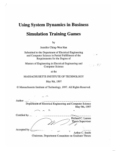 Using  System  Dynamics  in Business Simulation Training Games