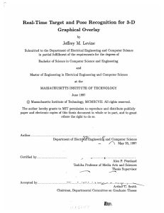 Real-Time  Target  and  Pose  Recognition ... Graphical  Overlay Jeffrey  M.  Levine
