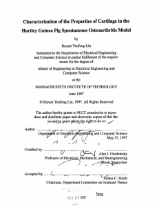 Characterization of the Properties of Cartilage in the