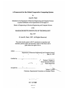 by A  Framework for the Global  Cooperative Computing ... Amit R. Patel