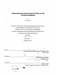 A Discretionary Access Control  Policy for the Process  Handbook