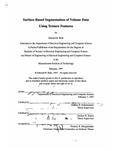 Surface-Based  Segmentation  of Volume  Data