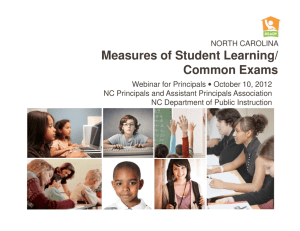 Measures of Student Learning/ Common Exams