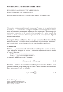 CONTINUOUSLY DIFFERENTIABLE MEANS