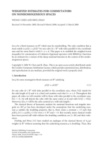 WEIGHTED ESTIMATES FOR COMMUTATORS ON NONHOMOGENEOUS SPACES