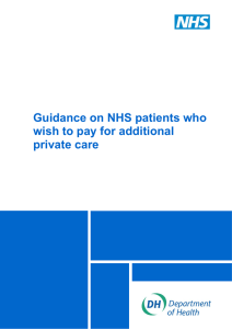 Guidance on NHS patients who wish to pay for additional private care