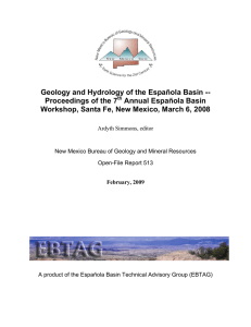 Geology and Hydrology of the Española Basin -- Annual Española Basin