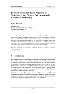 Robust Convex Hull-based Algoritm for Straightness and Flatness Determination in Coordinate Measuring