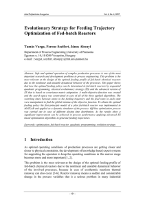 Evolutionary Strategy for Feeding Trajectory Optimization of Fed-batch Reactors