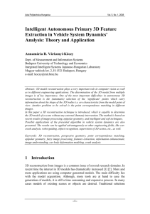 Intelligent Autonomous Primary 3D Feature Extraction in Vehicle System Dynamics'