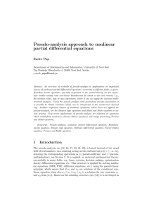 Pseudo-analysis approach to nonlinear partial differential equations Endre Pap
