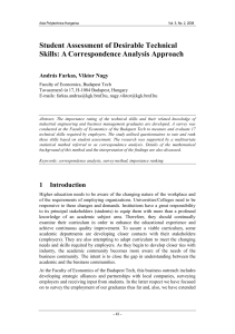 Student Assessment of Desirable Technical Skills: A Correspondence Analysis Approach