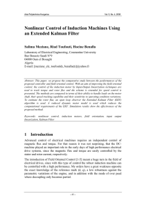 Nonlinear Control of Induction Machines Using an Extended Kalman Filter