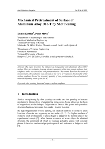 Mechanical Pretreatment of Surface of Aluminum Alloy D16-T by Shot Peening