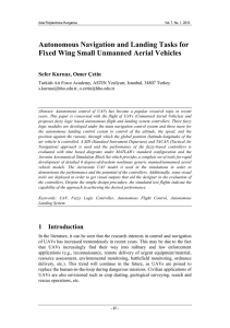 Autonomous Navigation and Landing Tasks for Sefer Kurnaz, Omer Çetin