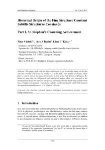 Historical Origin of the Fine Structure Constant