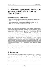 A Copula-based Approach to the Analysis of the Visegrád Countries