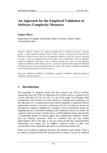 An Approach for the Empirical Validation of Software Complexity Measures Sanjay Misra