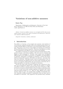 Variations of non-additive measures Endre Pap