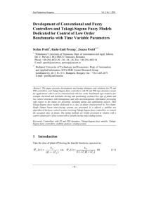 Development of Conventional and Fuzzy Controllers and Takagi-Sugeno Fuzzy Models Dedicated