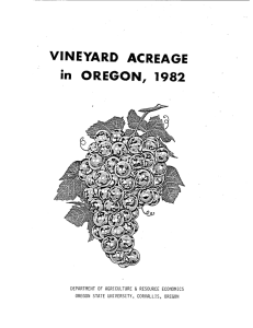 in OREGON, 1982 VINEYARD ACREAGE