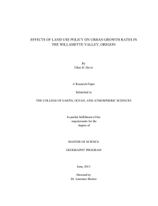 EFFECTS OF LAND USE POLICY ON URBAN GROWTH RATES IN