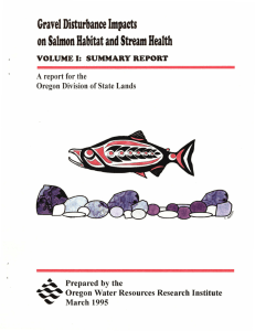 Gravel Disturbance Impacts on Salmon Habitat and Stream Health A report for the
