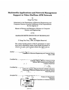 Multimedia Applications and Network Management