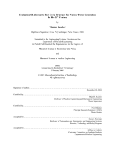 Evaluation Of Alternative Fuel Cycle Strategies For Nuclear Power Generation Century