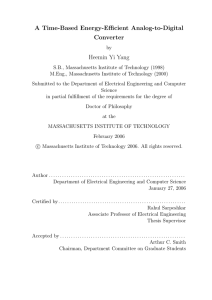 A Time-Based Energy-Efficient Analog-to-Digital Converter Heemin Yi Yang