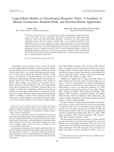 Logical-Rule Models of Classification Response Times: A Synthesis of