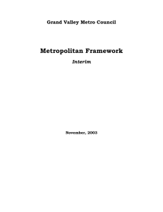 Metropolitan Framework Grand Valley Metro Council Interim