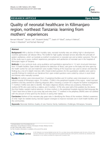 Quality of neonatal healthcare in Kilimanjaro region, northeast Tanzania: learning from